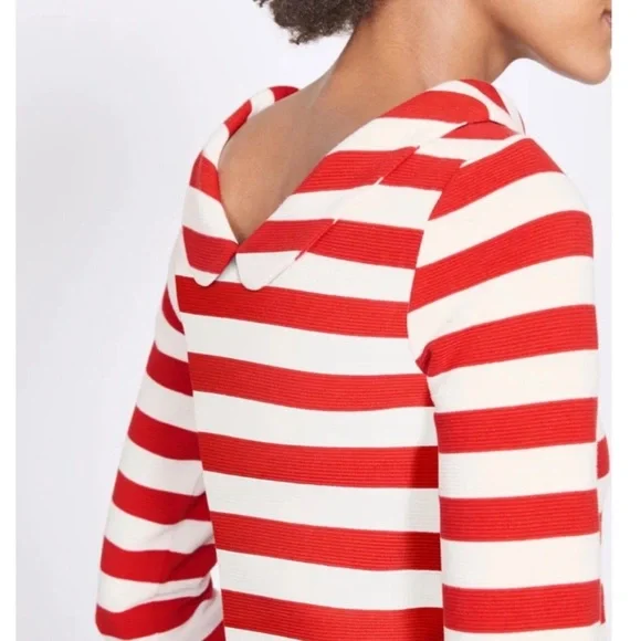 Boden Striped Sarah Ponte Top Ottoman Fabric - Size 8 - Picture 4 of 11